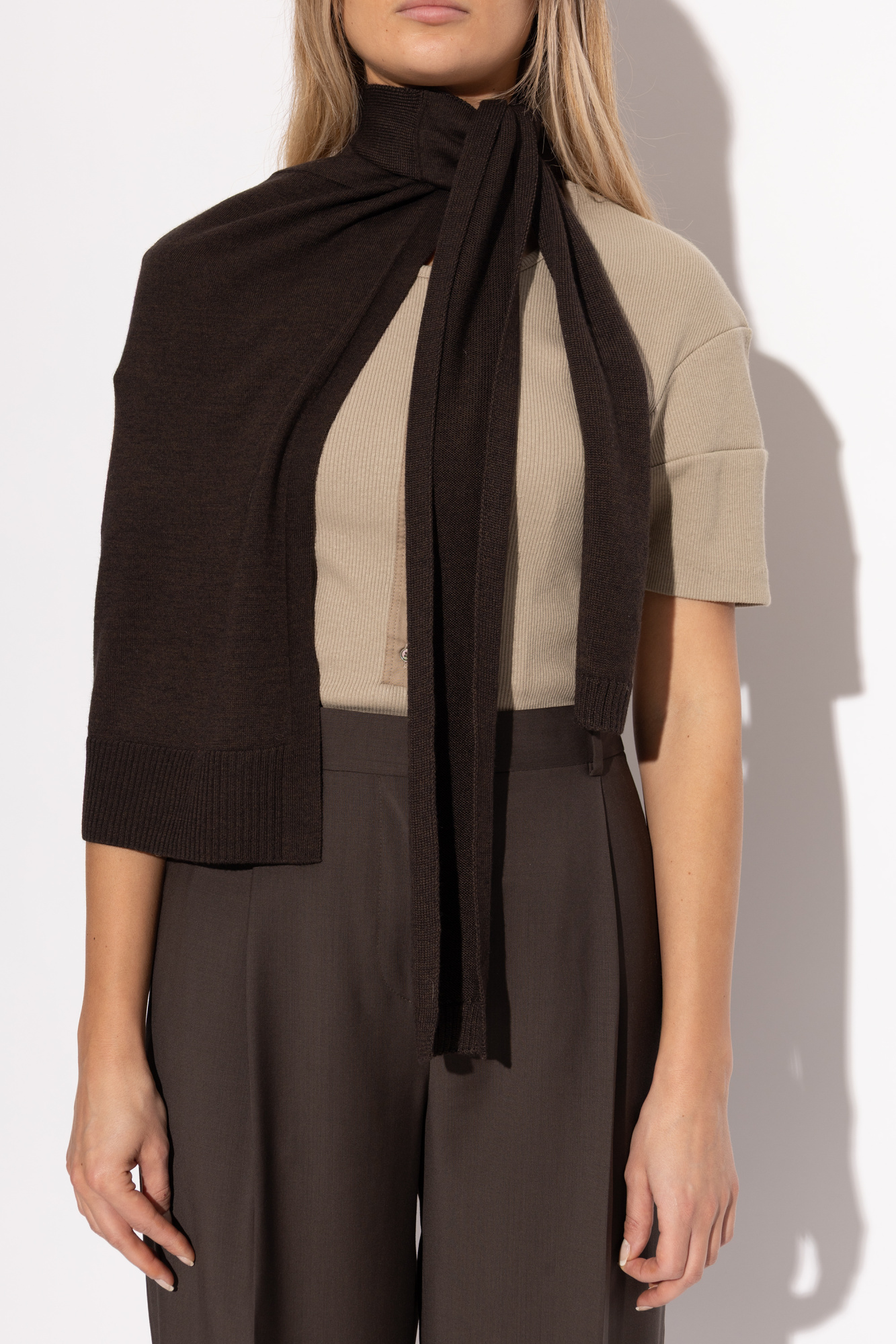 Lemaire Men's Snood Scarf White main image 1
